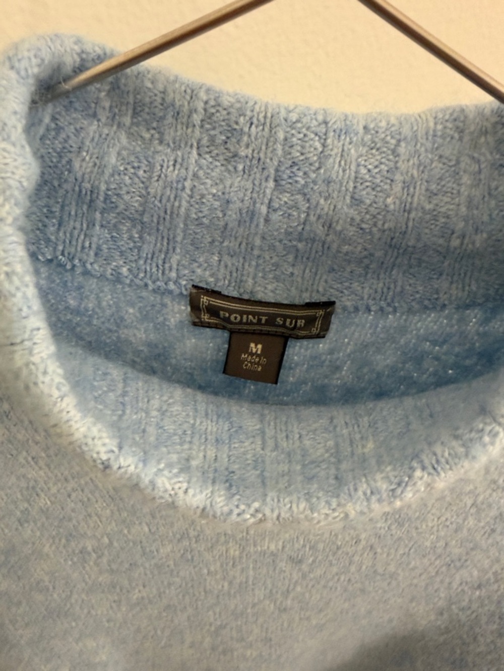J. Crew Point Sur Baby Blue Mock Neck Sweater - Picture 3 of 4